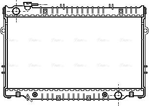 Ava Quality Cooling TO 2222 - Radiator, engine cooling autospares.lv