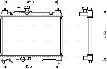 Ava Quality Cooling TOA2251 - Radiator, engine cooling autospares.lv