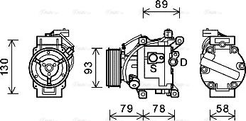 Ava Quality Cooling TOAK667 - Compressor, air conditioning autospares.lv