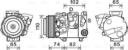 Ava Quality Cooling TOAK682 - Compressor, air conditioning autospares.lv