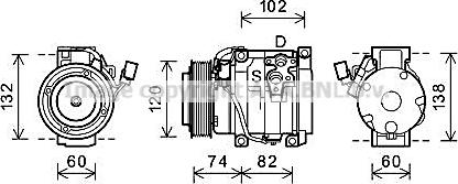 Ava Quality Cooling TOAK636 - Compressor, air conditioning autospares.lv