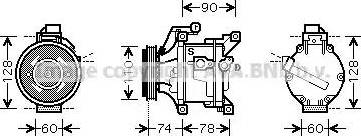 Ava Quality Cooling TO K452 - Compressor, air conditioning autospares.lv