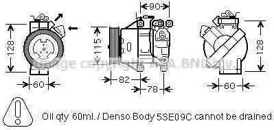 Ava Quality Cooling TO K479 - Compressor, air conditioning autospares.lv