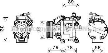 Ava Quality Cooling TOK667 - Compressor, air conditioning autospares.lv