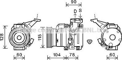 Ava Quality Cooling TOK609 - Compressor, air conditioning autospares.lv