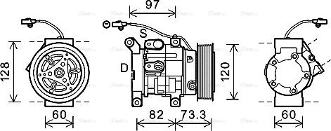 Ava Quality Cooling TOK625 - Compressor, air conditioning autospares.lv