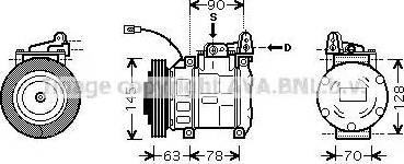 Ava Quality Cooling TOK387 - Compressor, air conditioning autospares.lv