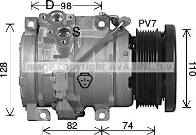 Ava Quality Cooling TOK768 - Compressor, air conditioning autospares.lv