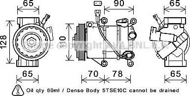 Ava Quality Cooling TOK719 - Compressor, air conditioning autospares.lv