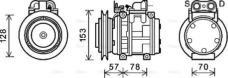 Ava Quality Cooling UGK006 - Compressor, air conditioning autospares.lv