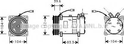 Ava Quality Cooling UVAK094 - Compressor, air conditioning autospares.lv