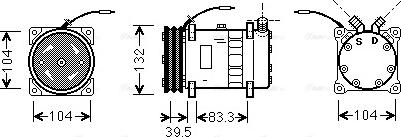 Ava Quality Cooling UVAK048 - Compressor, air conditioning autospares.lv