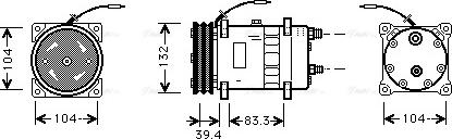 Ava Quality Cooling UV K047 - Compressor, air conditioning autospares.lv