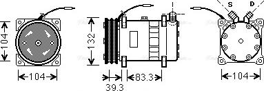 Ava Quality Cooling UVAK056 - Compressor, air conditioning autospares.lv