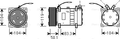 Ava Quality Cooling UVAK051 - Compressor, air conditioning autospares.lv