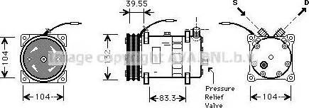 Ava Quality Cooling UVAK057 - Compressor, air conditioning autospares.lv