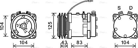 Ava Quality Cooling UVAK085 - Compressor, air conditioning autospares.lv