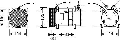 Ava Quality Cooling UVAK034 - Compressor, air conditioning autospares.lv