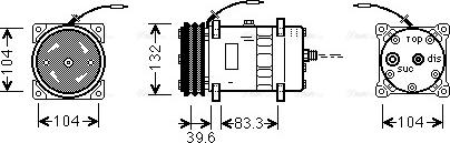 Ava Quality Cooling UVAK038 - Compressor, air conditioning autospares.lv