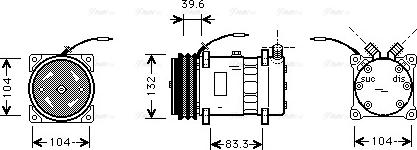 Ava Quality Cooling UVAK111 - Compressor, air conditioning autospares.lv