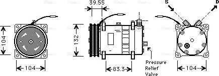 Ava Quality Cooling UVK057 - Compressor, air conditioning autospares.lv