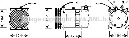 Ava Quality Cooling UVK045 - Compressor, air conditioning autospares.lv