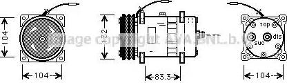 Ava Quality Cooling UVK039 - Compressor, air conditioning autospares.lv