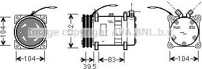 Ava Quality Cooling UVK035 - Compressor, air conditioning autospares.lv