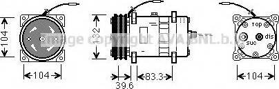 Ava Quality Cooling UVK038 - Compressor, air conditioning autospares.lv