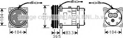 Ava Quality Cooling UVK109 - Compressor, air conditioning autospares.lv