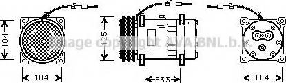 Ava Quality Cooling UVK107 - Compressor, air conditioning autospares.lv