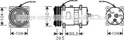 Ava Quality Cooling UVK118 - Compressor, air conditioning autospares.lv