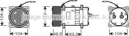 Ava Quality Cooling UVK123 - Compressor, air conditioning autospares.lv