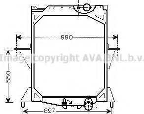 Ava Quality Cooling VLA2042 - Radiator, engine cooling autospares.lv