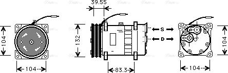 Ava Quality Cooling VLAK039 - Compressor, air conditioning autospares.lv