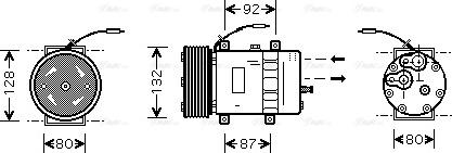 Ava Quality Cooling VLAK030 - Compressor, air conditioning autospares.lv