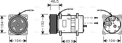 Ava Quality Cooling VLAK037 - Compressor, air conditioning autospares.lv