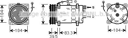 Ava Quality Cooling VLK080 - Compressor, air conditioning autospares.lv