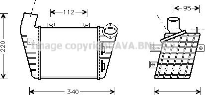 Ava Quality Cooling VN4159 - Intercooler, charger autospares.lv