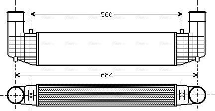 Ava Quality Cooling VN4157 - Intercooler, charger autospares.lv