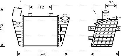 Ava Quality Cooling VN4127 - Intercooler, charger autospares.lv