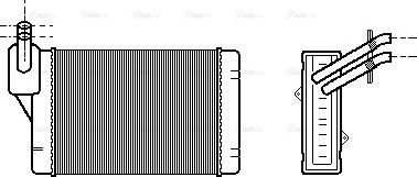 Ava Quality Cooling VN6069 - Heat Exchanger, interior heating autospares.lv