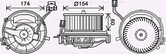 Ava Quality Cooling VN8399 - Interior Blower autospares.lv