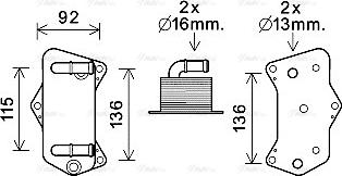 Ava Quality Cooling VN3395 - Oil Cooler, automatic transmission autospares.lv