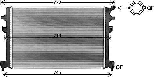 Ava Quality Cooling VN2426 - Radiator, engine cooling autospares.lv