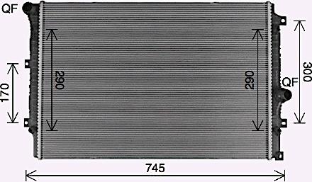 Ava Quality Cooling VN2428 - Radiator, engine cooling autospares.lv