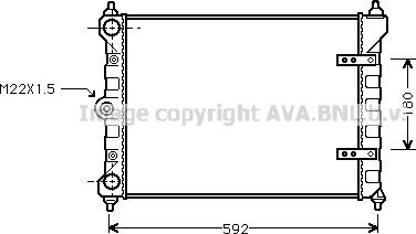 Ava Quality Cooling VN2095 - Radiator, engine cooling autospares.lv