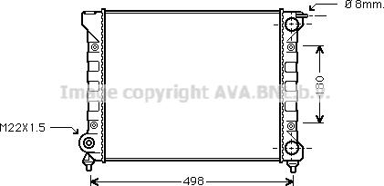 Ava Quality Cooling VN2040 - Radiator, engine cooling autospares.lv