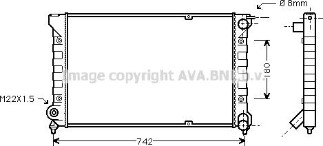 Ava Quality Cooling VN2041 - Radiator, engine cooling autospares.lv