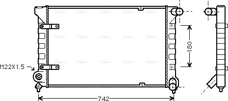 Ava Quality Cooling VN2042 - Radiator, engine cooling autospares.lv